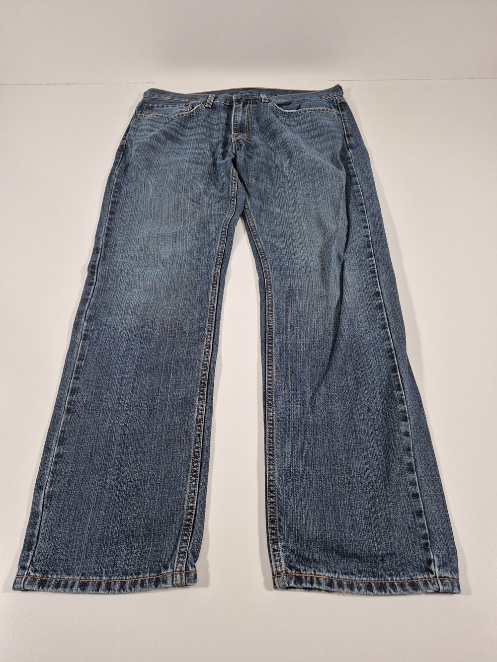 Levis 559 Relaxed Straight Jeans Mens 34x32 Blue Medium Wash Denim Pants Zip Fly